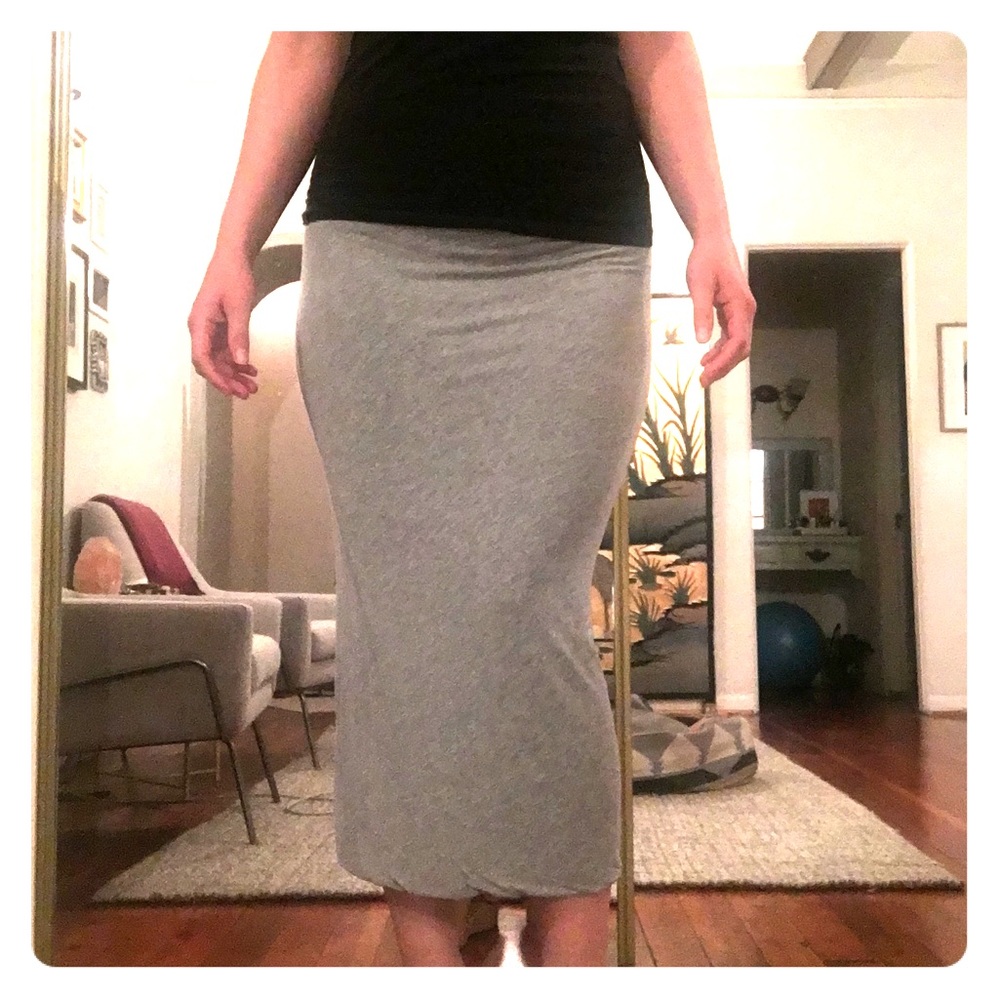 Jersey midi skirt